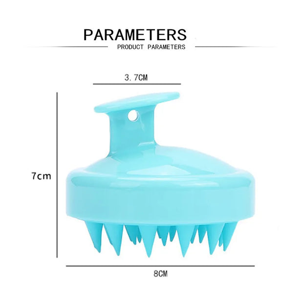 silicone hair scalp massage brush combitem type