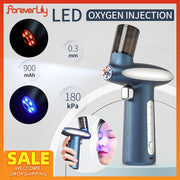 LED Red Blue Light Oxygen Injection 180Kpa Nano Mist Sprayer Deep Hydr