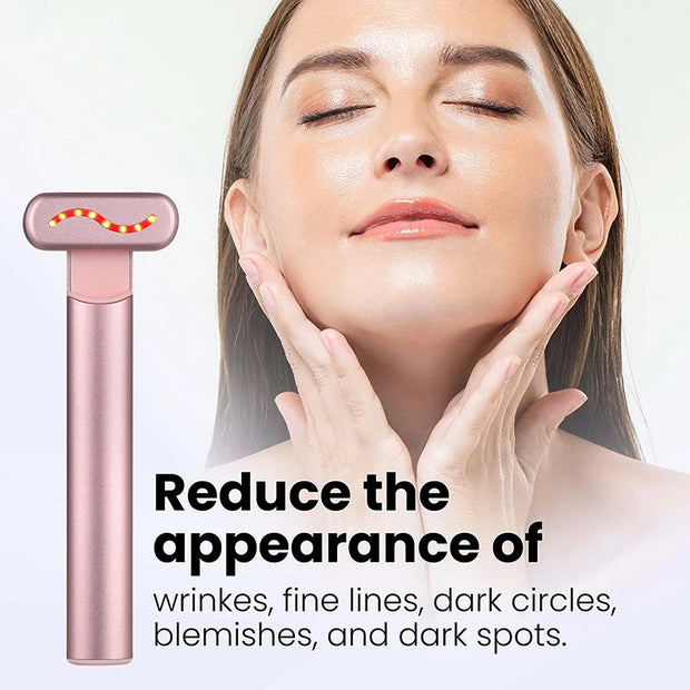 EMS Microcurrent Face Lifting Device Red Light Facial Wand Eye Neck Ma