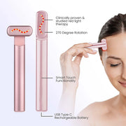 EMS Microcurrent Face Lifting Device Red Light Facial Wand Eye Neck Ma