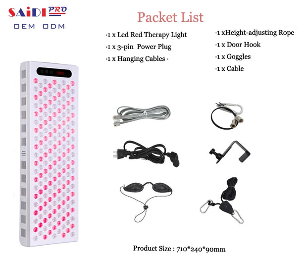Flicker Low EMF Infrared Therapy Pain Relief Red Light Therapy Panel